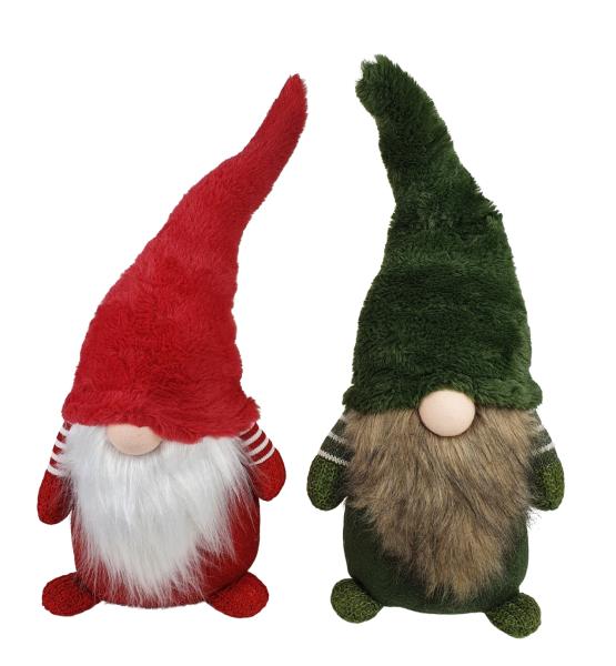 XXL Wichtel Mann Weihnachten mit LED Nase 56cm - 2 Farben -